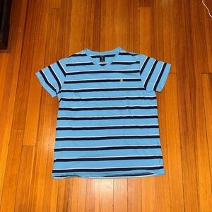 Polo Ralph Lauren Light Blue and Navy Striped Tee